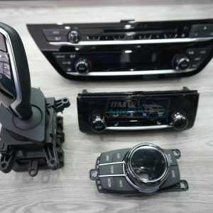 Full bộ núm xoay cần số mặt điều hòa ceramic BMW 520 530 G30